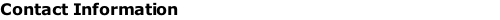 Contact Information